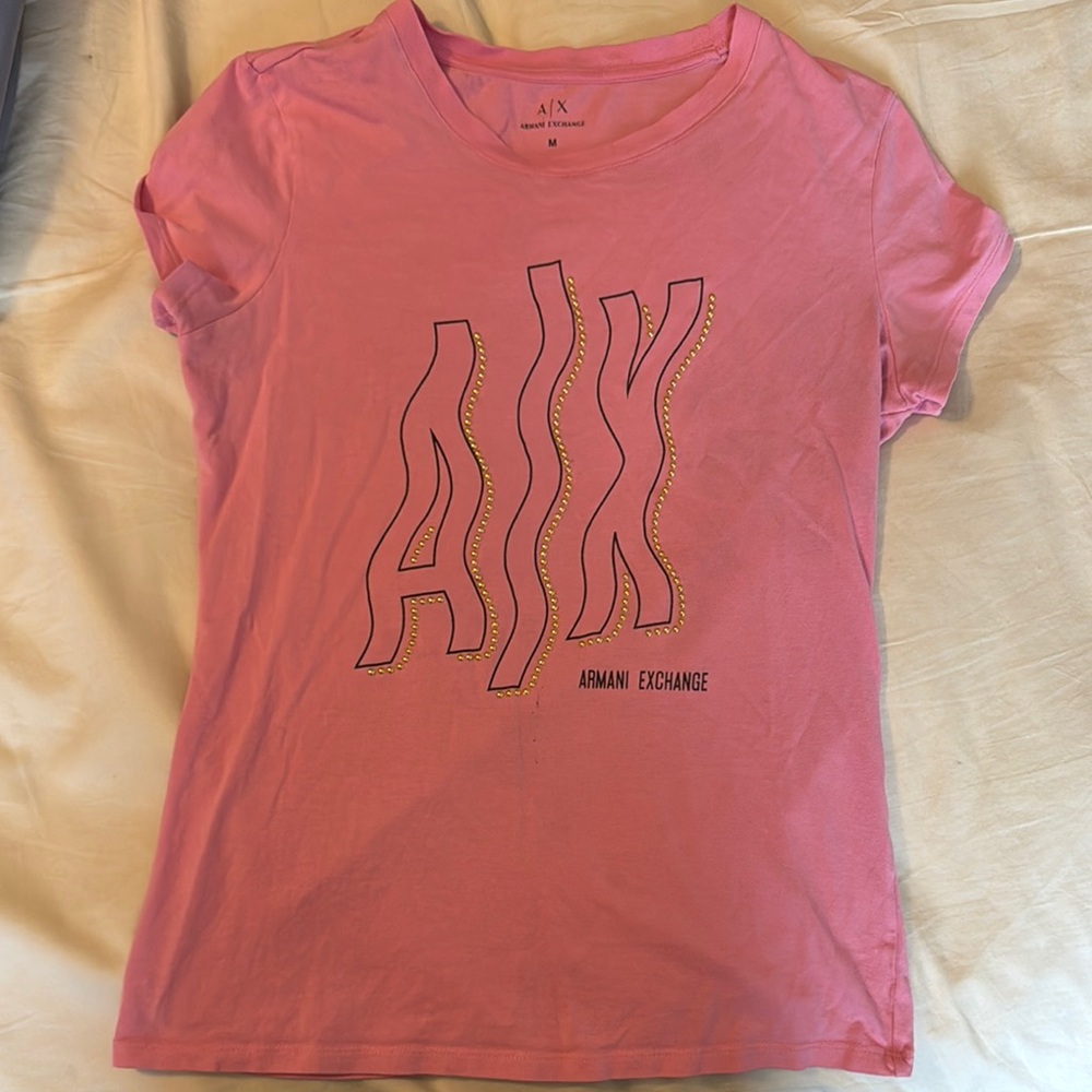 Armani Exchange Coral Tee with A|X Logo